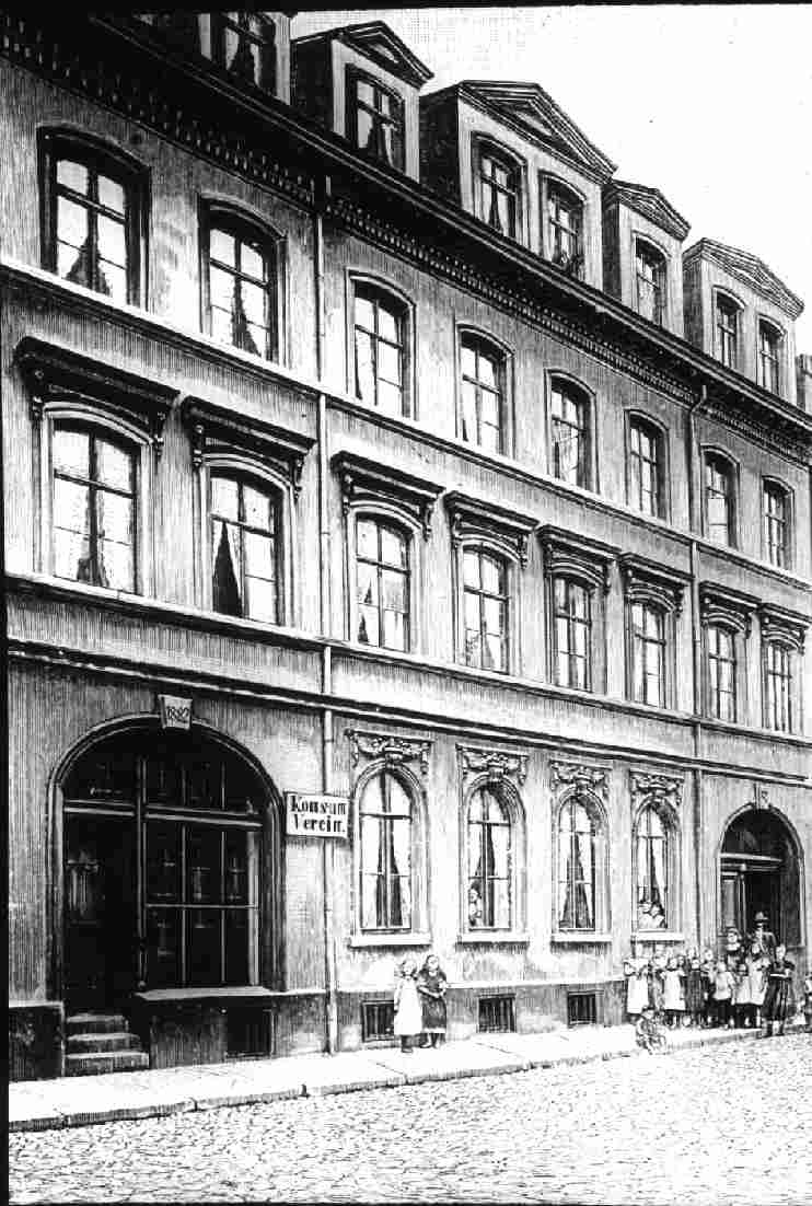Ladengeschäft des Konsumvereins, 1887