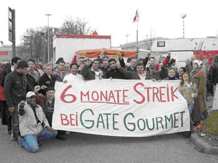Ende des Streiks bei Gate Gourmet, April 2006.